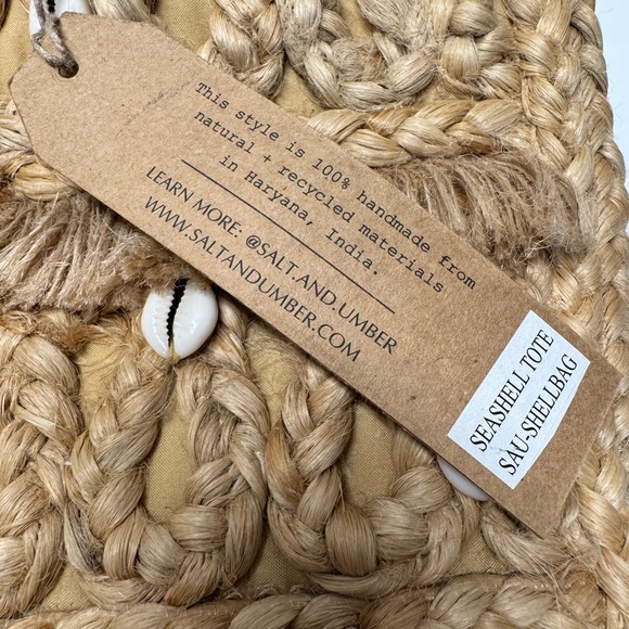 Salt+Umber | Isla Jute Seashell Tote - Eco Friendly - Boho - Beachy - NWT - Picture 9 of 13